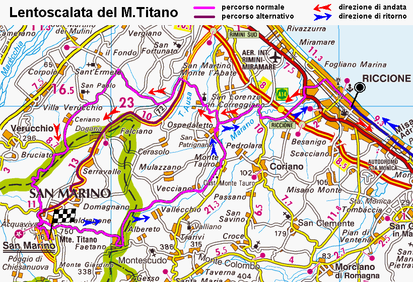 21/10 - Lentoscalata del M.Titano (102472 byte)